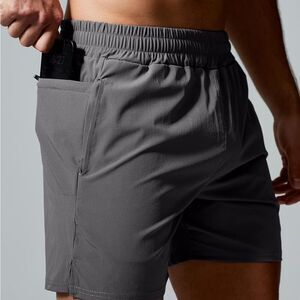 GYM Revolution Gray Athletic Shorts Lightweight Performance